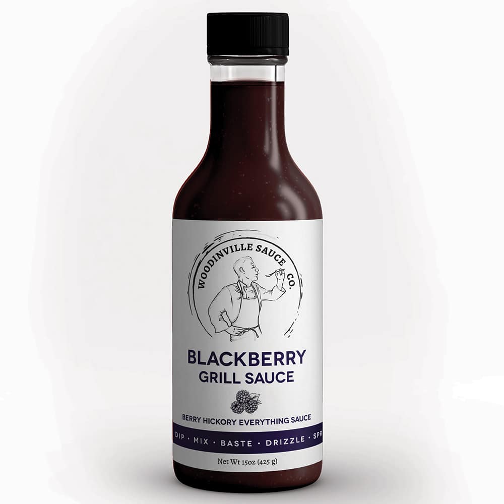 blackberry grill sauce bottle label front