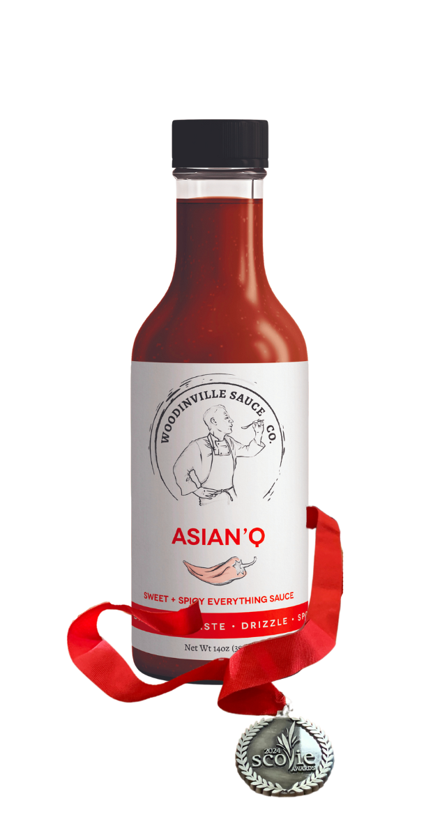 Asian'Q Bottle with Scovie Award Silver Medal