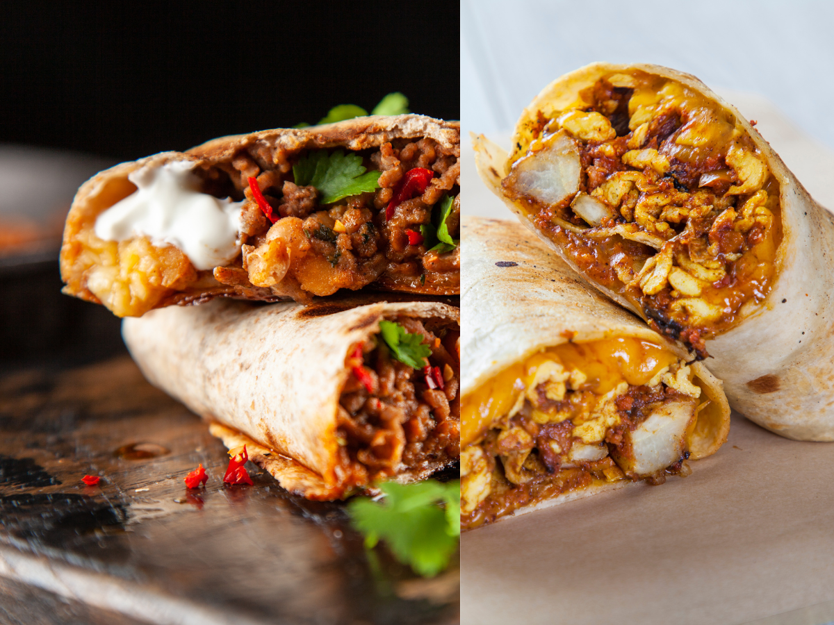 Breakfast Burritos wDos 1200 x 900 px - Woodinville Sauce Co. Breakfast Burritos with Dos Haches