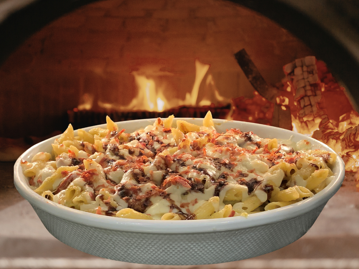 MacCheese BGS 1200 x 900 px - Woodinville Sauce Co. Mac& Cheese with Blackberry Grill Sauce