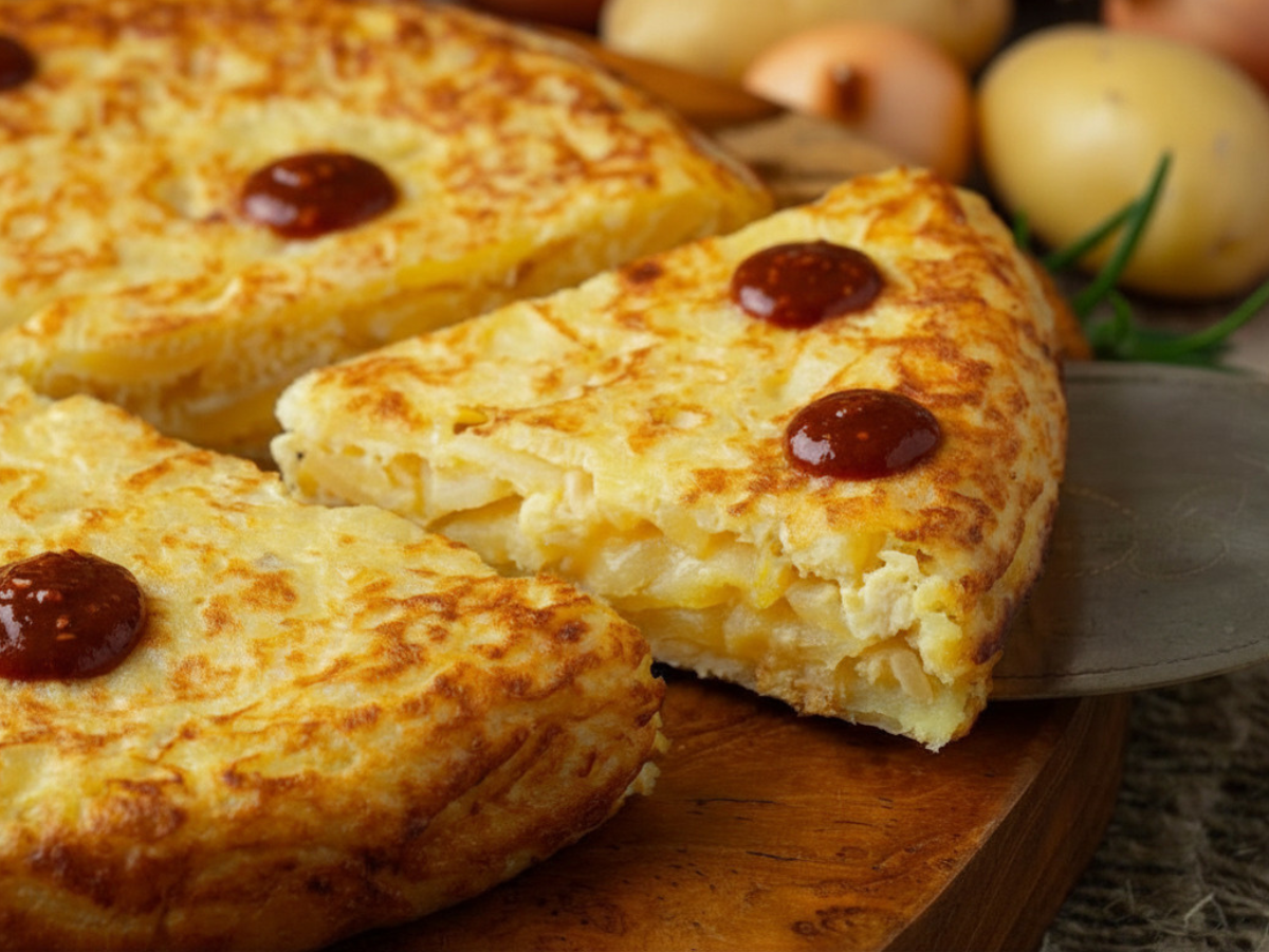 Spanish Tortilla Dos Haches 1200 x 900 px - Woodinville Sauce Co. Spanish Tortilla with Dos Haches